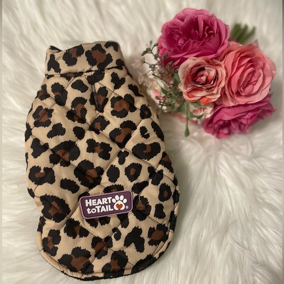 Heart To Tail Dog Heart To Tail Dog Sweater Cheetah Print Size Xs